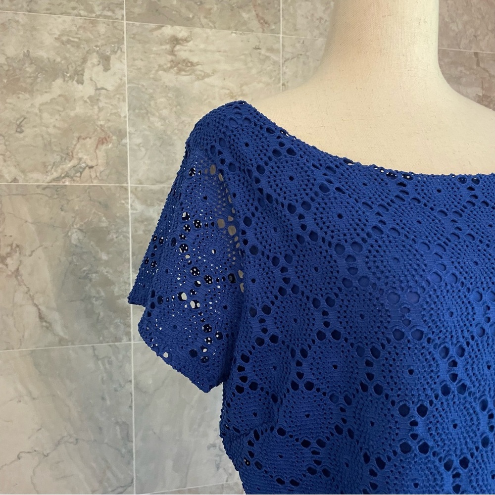 Banana Republic Royal Crochet Lace Short Sleeve Top - Picture 4 of 7